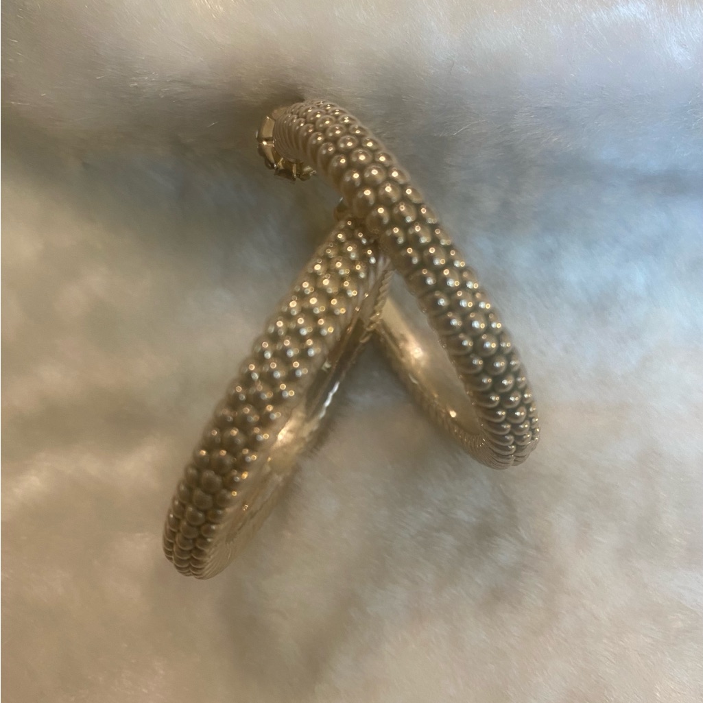 Simon Sebbag Ssd 925 Chunky Textured Hoop Earrings